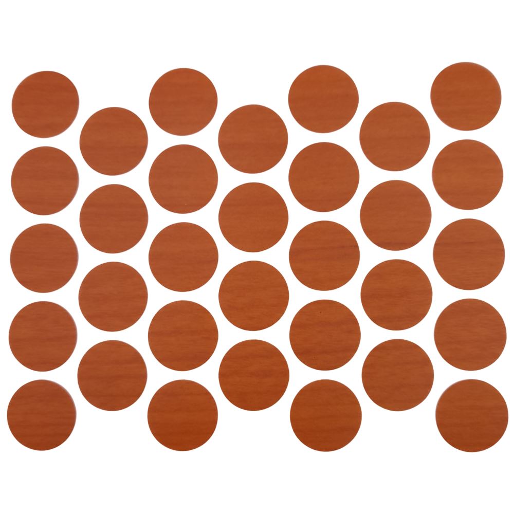 Screw cover caps Self-Adhesive - Cherry 18mm Furnica