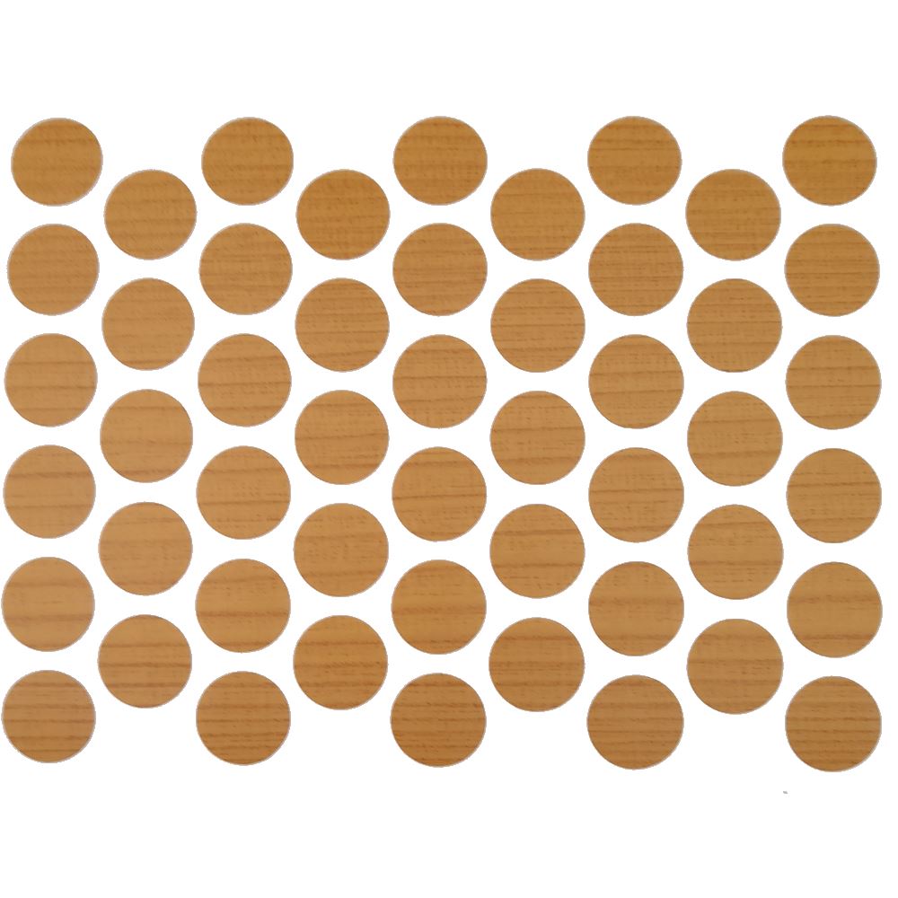 Screw Cover Caps Self-Adhesive - Dark Pine 14mm