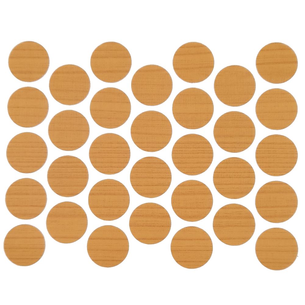 Screw Cover Caps Self-Adhesive - Dark Pine 18mm