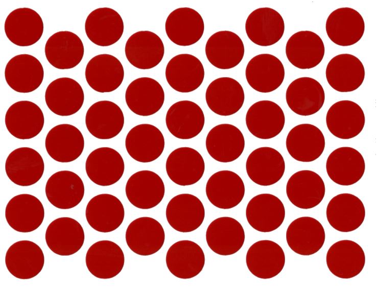 Screw cover caps Self-Adhesive - Dark red 14mm NTP