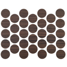 Screw cover caps Self-Adhesive - Dark Zebrano 18mm