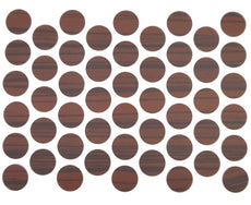 Screw cover caps Self-Adhesive - Ebony 14mm