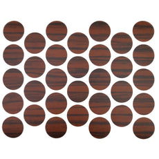 Screw cover caps Self-Adhesive - Ebony 18mm