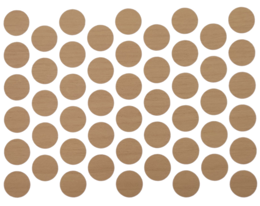 Screw cover caps Self-Adhesive - Maple 14mm