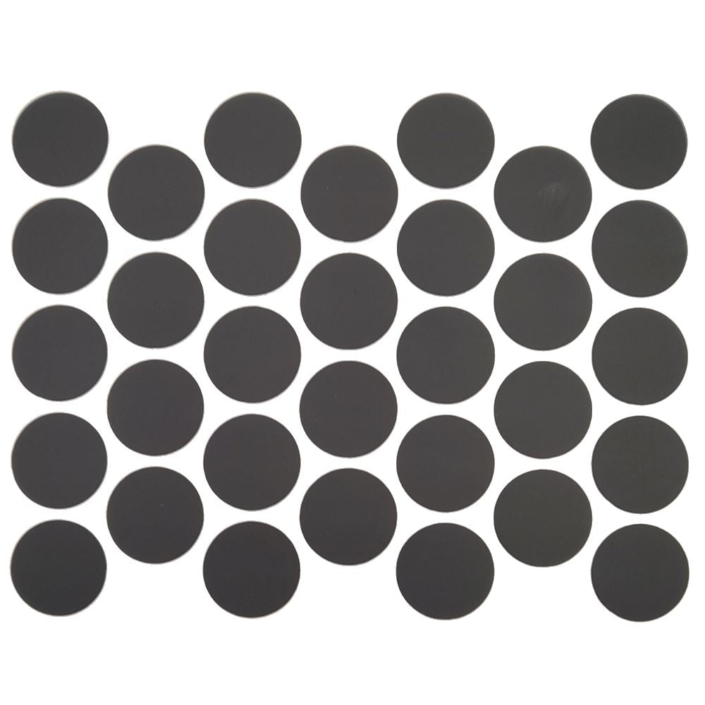 Screw cover caps Self-Adhesive - Matt Black 18mm Furnica