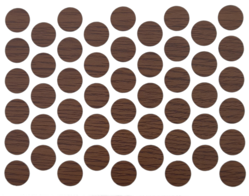 Screw cover caps Self-Adhesive - Milas Walnut 14mm
