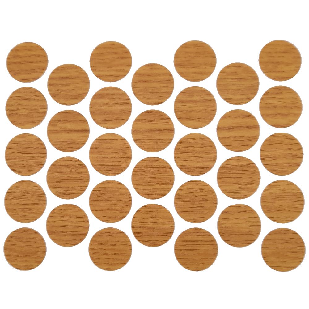 Screw cover caps Self-Adhesive - Oak 18mm Furnica