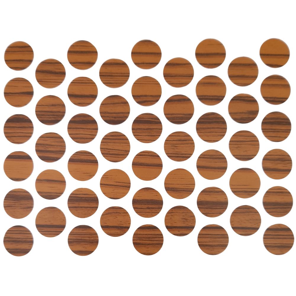 Screw cover caps Self-Adhesive - Olive 14mm Furnica