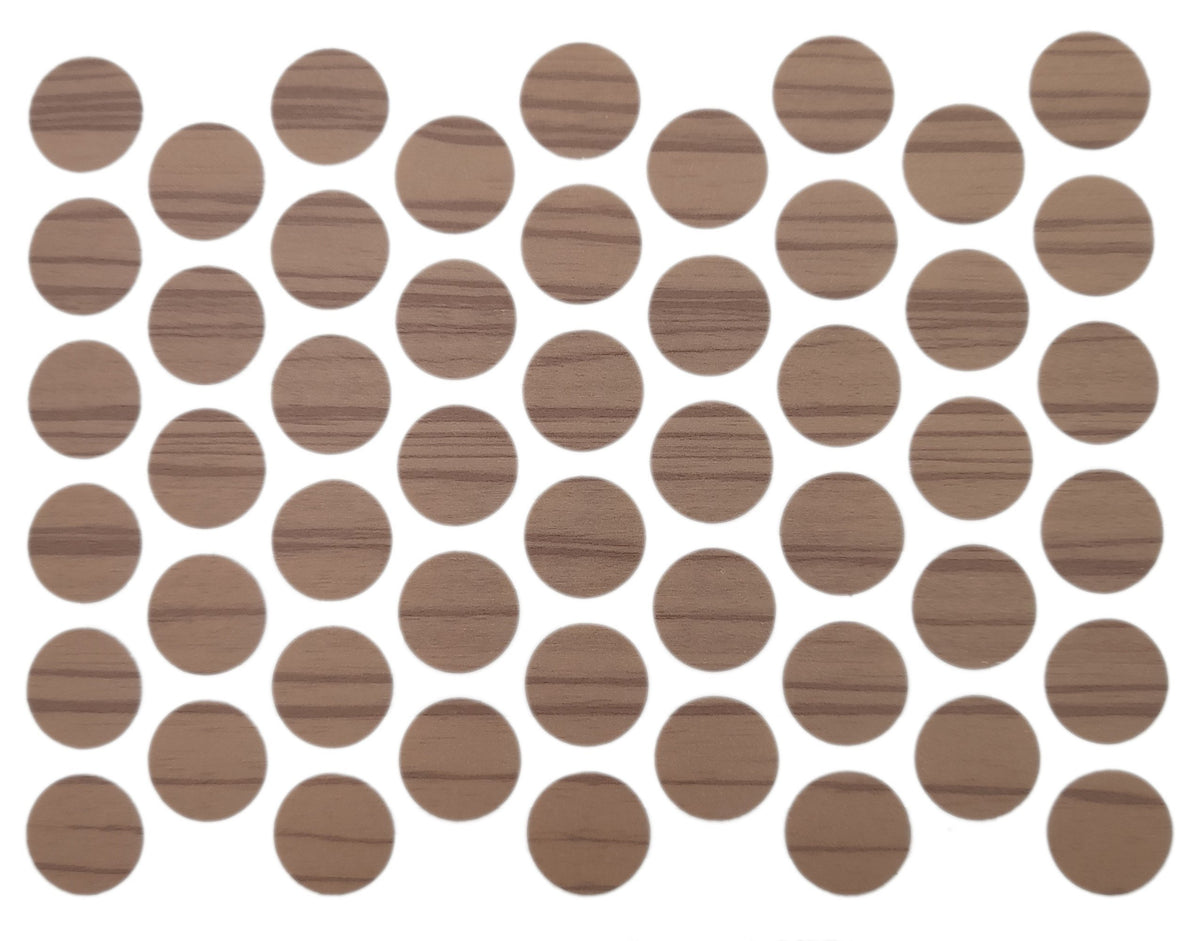 Screw cover caps Self-Adhesive - Zebrano 14mm Furnica