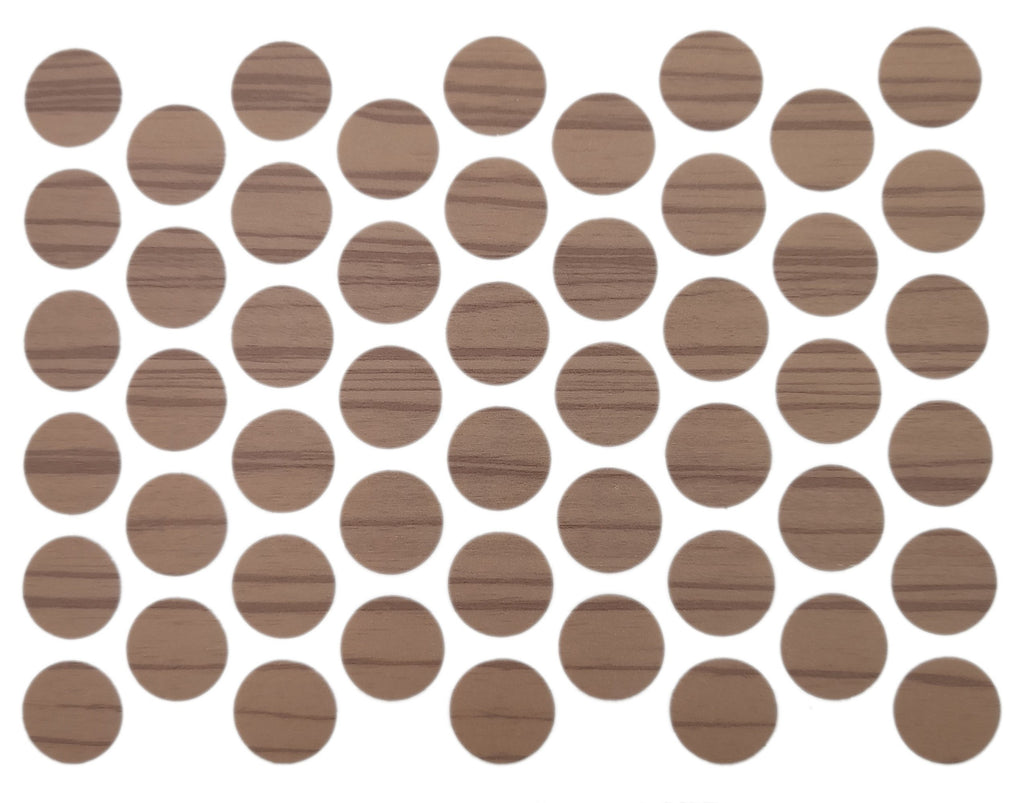 Screw cover caps Self-Adhesive - Zebrano 14mm