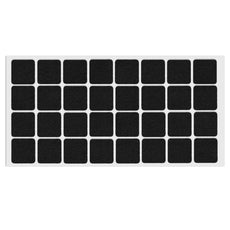 Self-Adhesive Felt Pad 25x25mm - Black