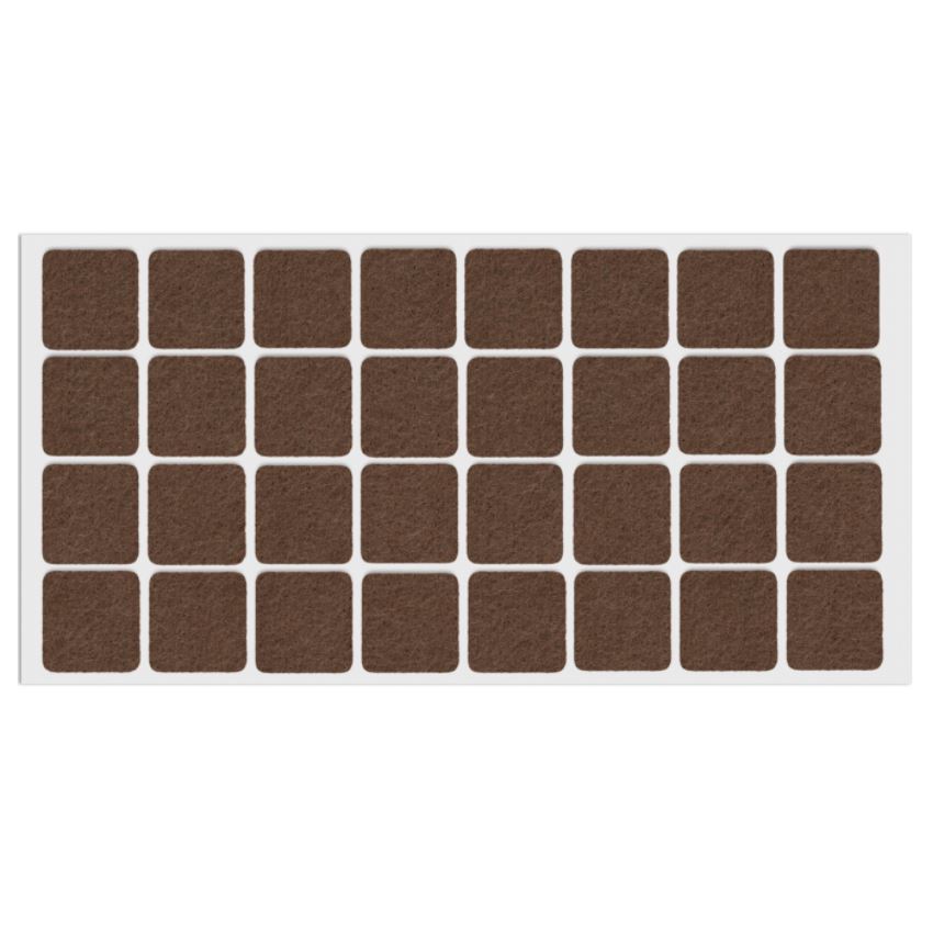 Self-Adhesive Felt Pad 25x25mm - Brown NTP