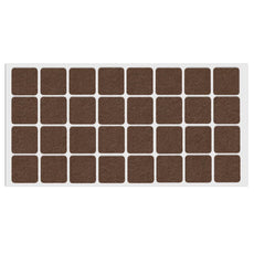 Self-Adhesive Felt Pad 25x25mm - Brown