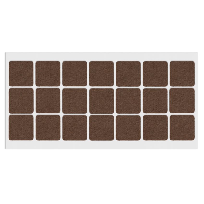 Self-Adhesive Felt Pad 30x30mm Brown NTP