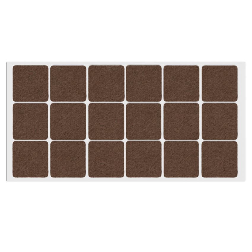 Self-Adhesive Felt Pad 35x35mm Brown NTP