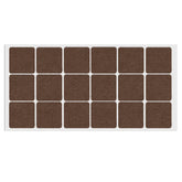 Self-Adhesive Felt Pad 35x35mm Brown