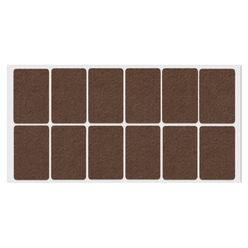 Self-Adhesive Felt Pad 35x55mm Brown