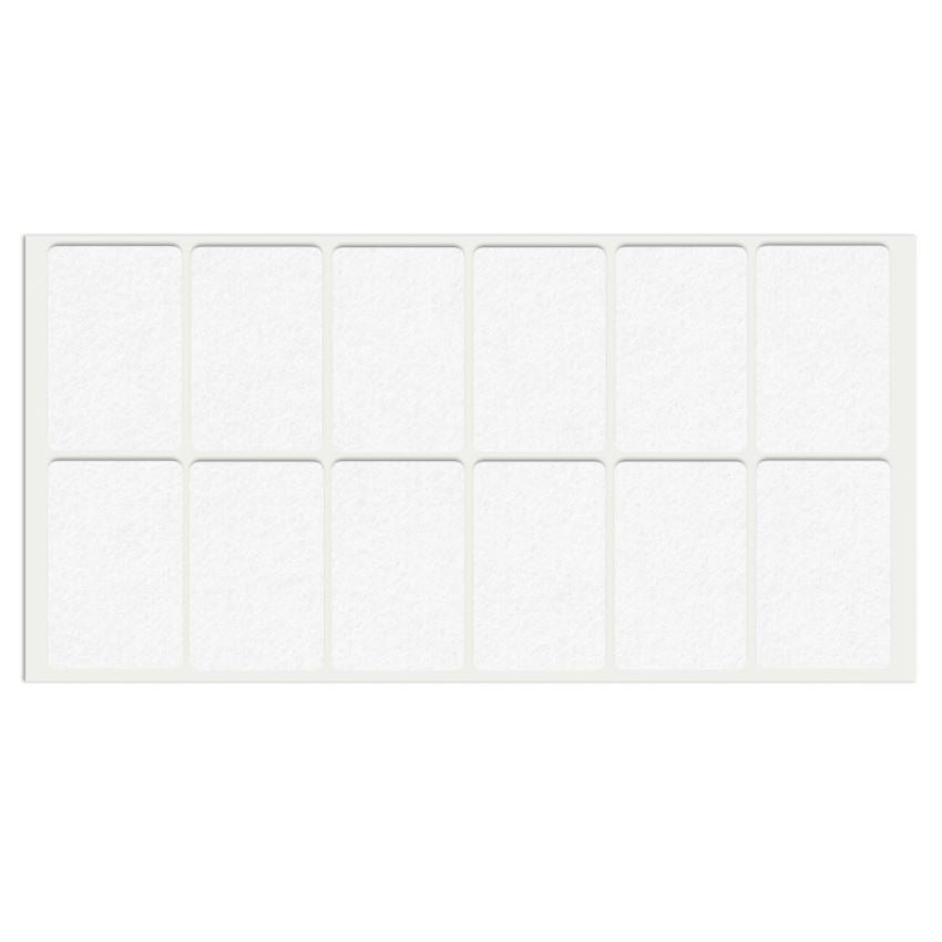 Self-Adhesive Felt Pad 35x55mm White