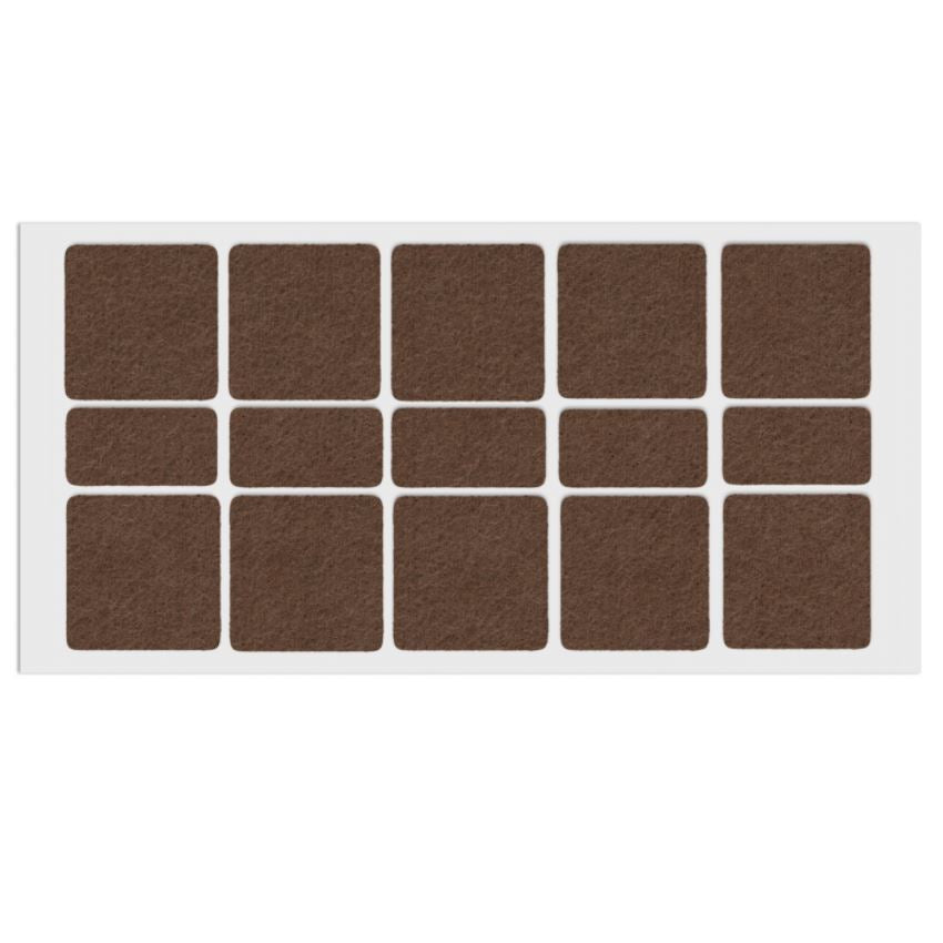 Self-Adhesive Felt Pad 40x40mm/20x40mm Brown NTP