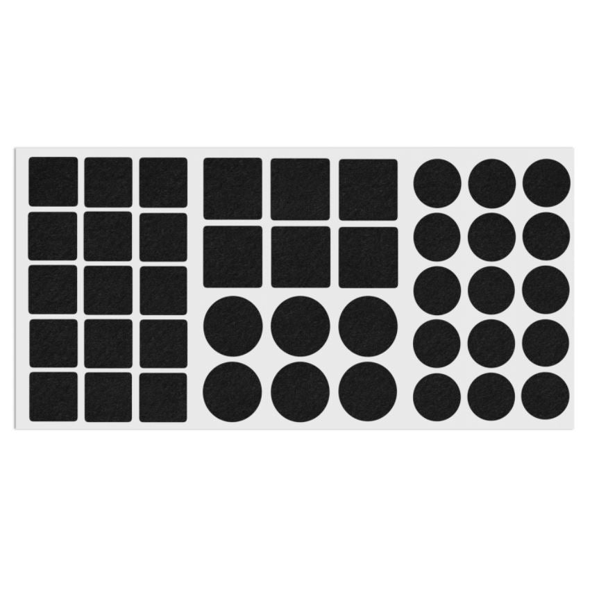 Self-Adhesive Felt Pad Mixed Black NTP