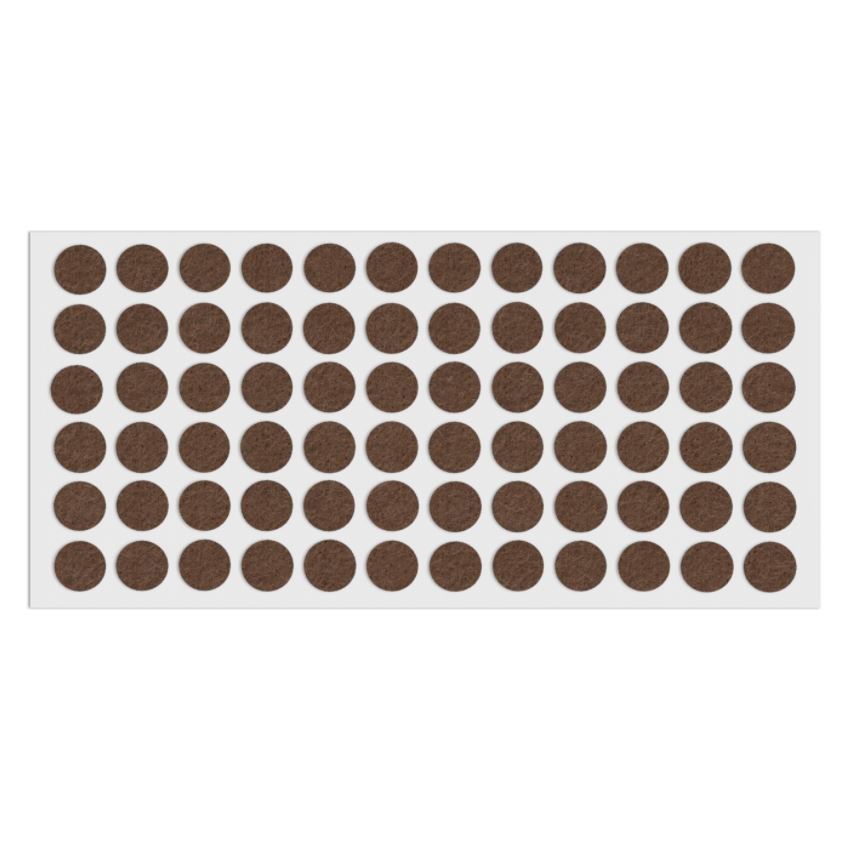 Self-Adhesive Felt Pad Ø15mm Brown
