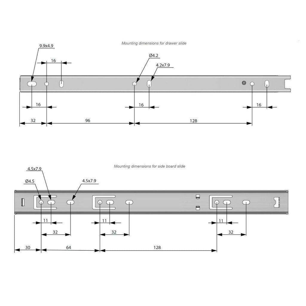 Set of Ball Bearing Slides (left and right), H27