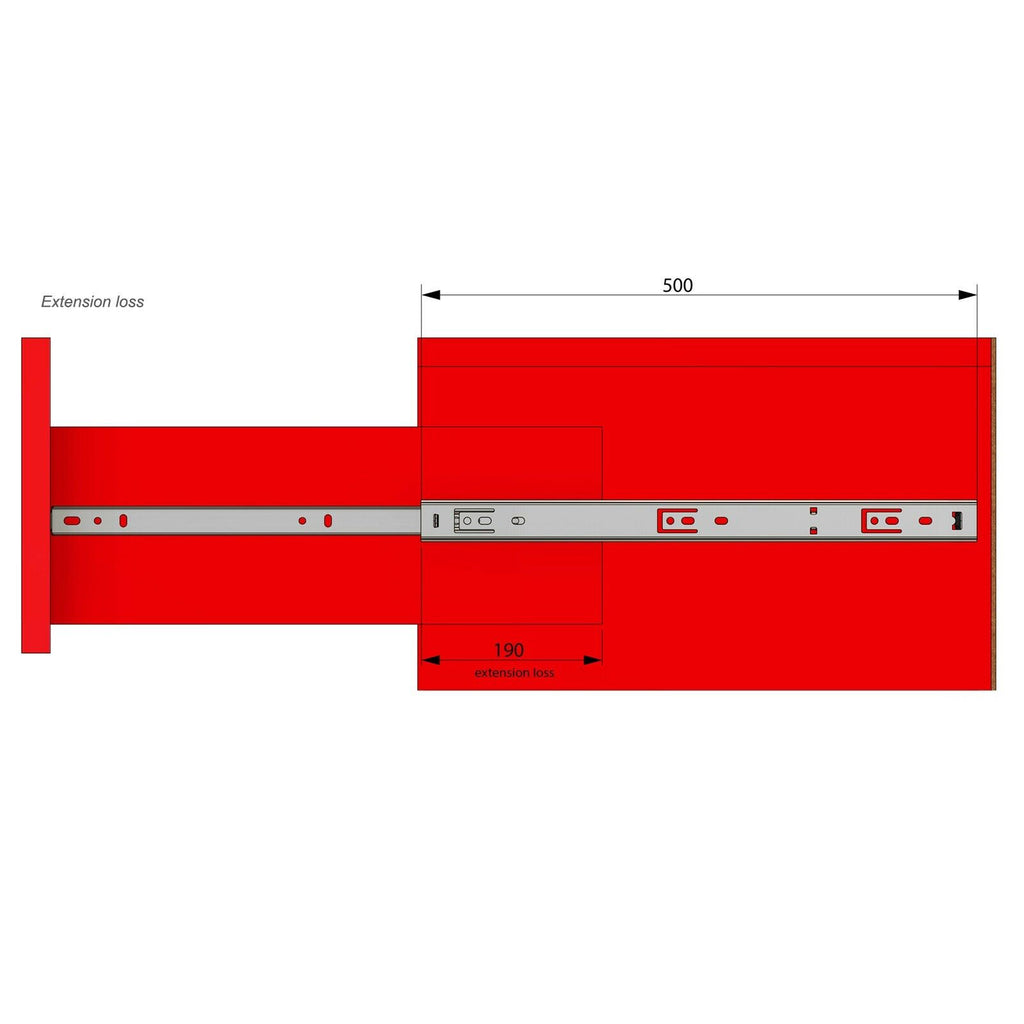Set of Ball Bearing Slides (left and right), H27