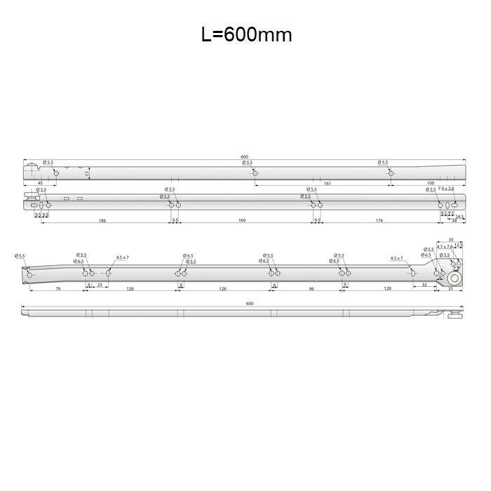 Set of POM Roller Slides White