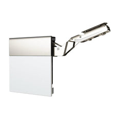Soft Close Top Cabinet Lift System (L+R), White/Nickel