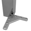 Square Furniture Leg 710mm, Chrome, ZnAl Mounting Plate