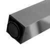 Square Furniture Leg 710mm, Chrome, ZnAl Mounting Plate
