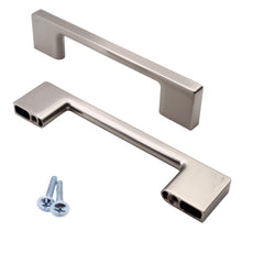TECHNO  furniture handle 128mm - Brushed Steel