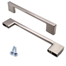 TECHNO  furniture handle 160mm - Brushed Steel