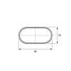 Wardrobe Oval Hanging Rail 15x30mm L3000mm, Chrome