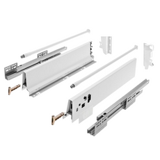 Soft-Close Drawer System, MEDIUM, H: 142mm, White 400mm