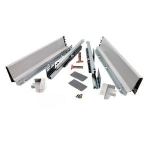 Set of Soft-Close Drawer System, LOW, H: 68mm, Silver
