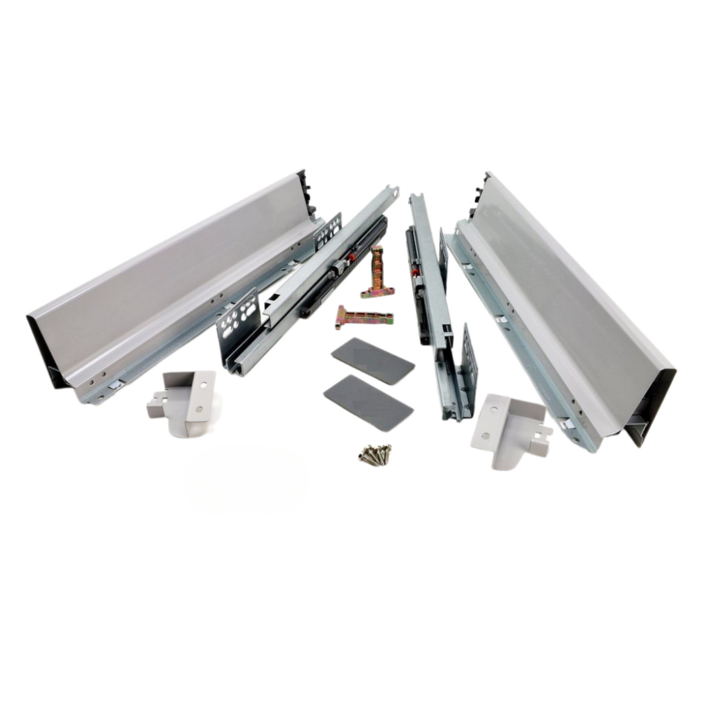 Soft-Close Drawer System, LOW, H: 68mm, Silver 500mm
