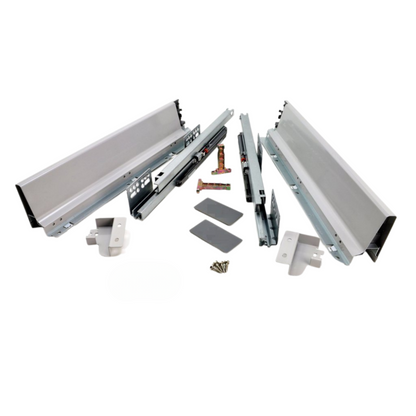 Soft-Close Drawer System, LOW, H: 68mm, Silver 450mm