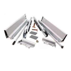 Set of Soft-Close Drawer System, MEDIUM, H: 142mm, Silver