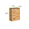 Wall Unit TORONTO - Living Room Furniture Set - Black Matt / Warmia Oak