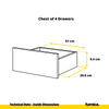 GABRIEL - Chest of 10 Drawers (6+4) - Bedroom Dresser Storage Cabinet Sideboard - White Matt / Anthracite H92/70cm W160cm D33cm