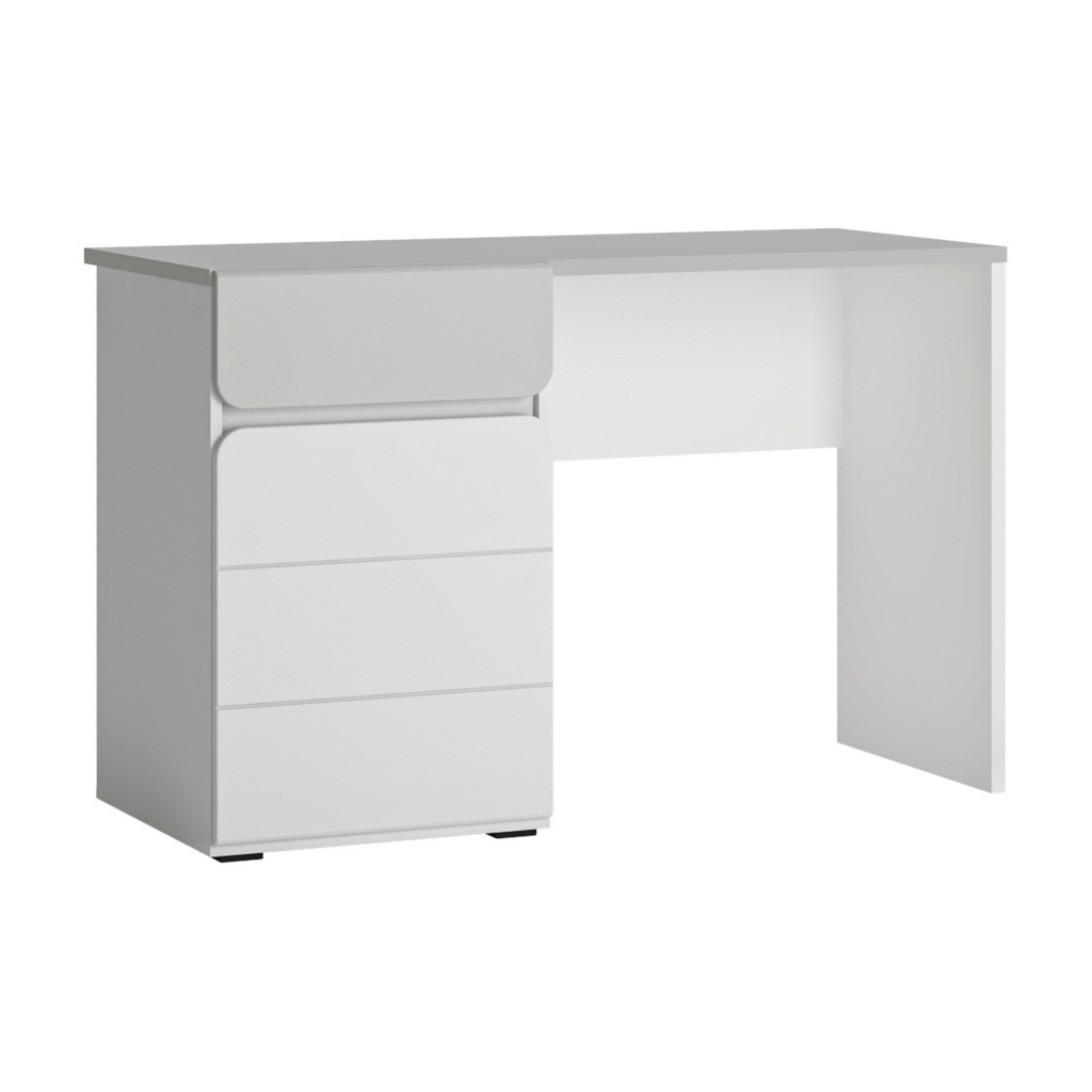 ALBI - Youth Bedroom Furniture Set - White Matt / Cool Grey Gloss