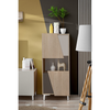 Wall Unit VISTE - Living Room Furniture Set - Scandi / Truffle / White Gloss