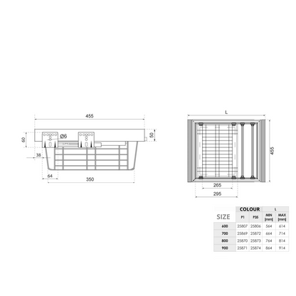 Trouser Hanger + Basket 600 SYMPHONY - White
