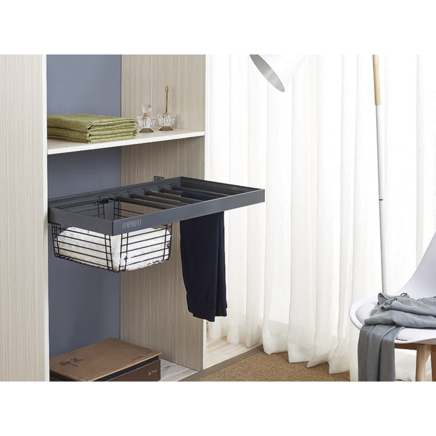 Trouser Hanger + Basket 900 SYMPHONY - White