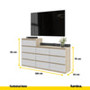 GABRIEL - Chest of 10 Drawers (6+4) - Bedroom Dresser Storage Cabinet Sideboard - Sonoma Oak / White H92/70cm W160cm D33cm