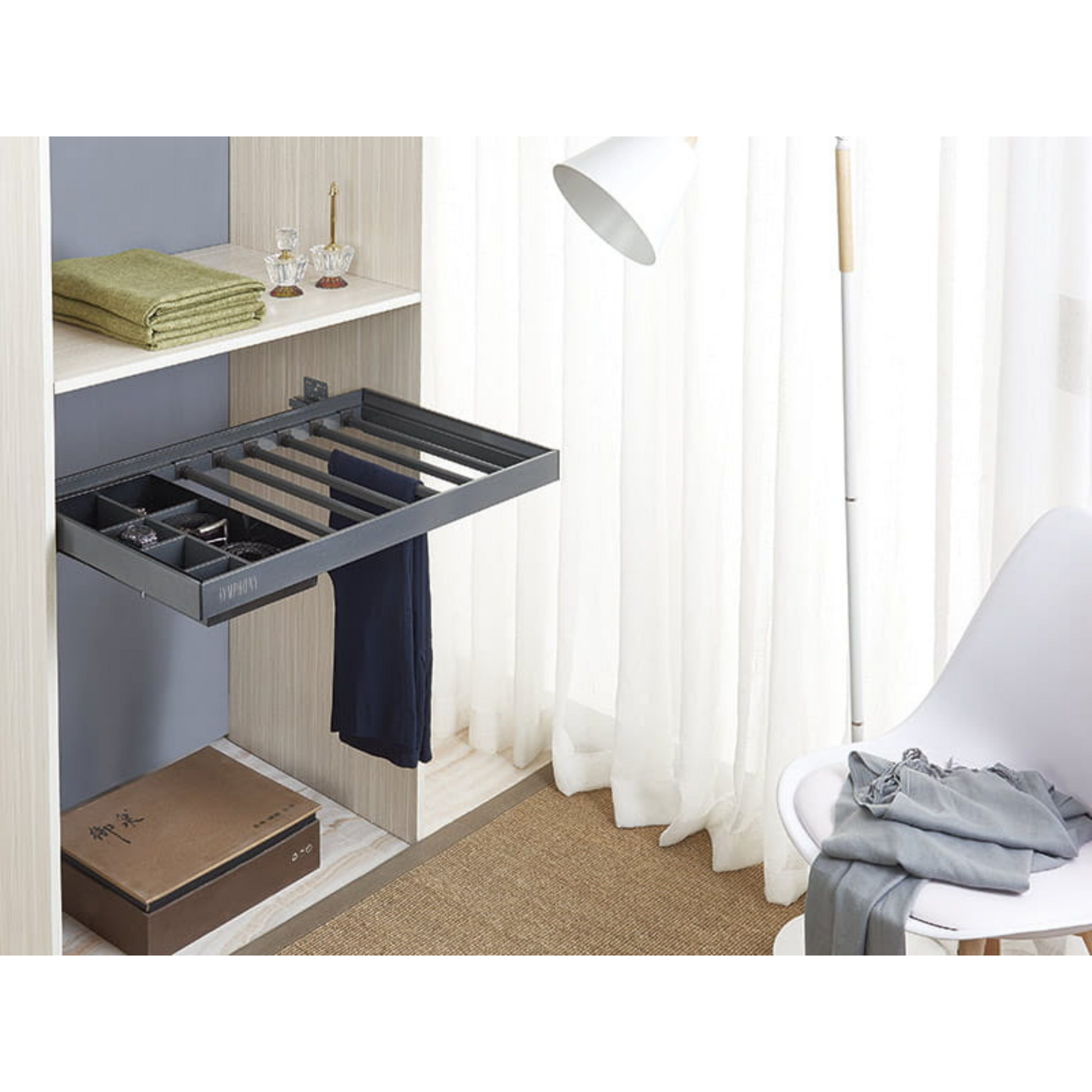 Trouser Hanger + Organiser 900 SYMPHONY - Anthracite (4) – Furnica