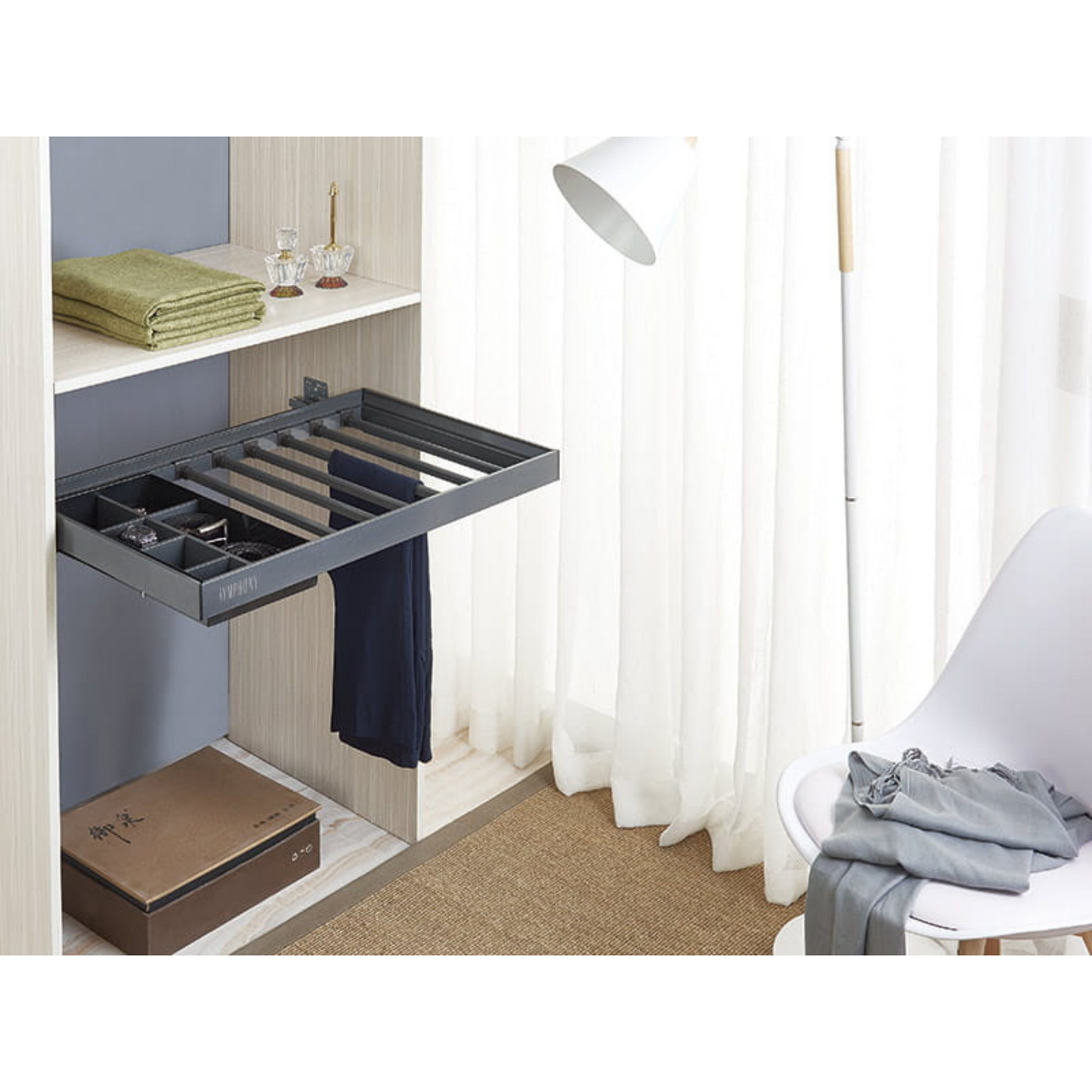 Trouser Hanger + Organiser 600 SYMPHONY - White