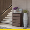 GABRIEL - Chest of 4 Drawers - Bedroom Dresser Storage Cabinet Sideboard - Wenge H92cm W60cm D33cm