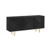 PYRAMID - Sideboard with 3D Milled MDF Fronts/Doors - Black Matt